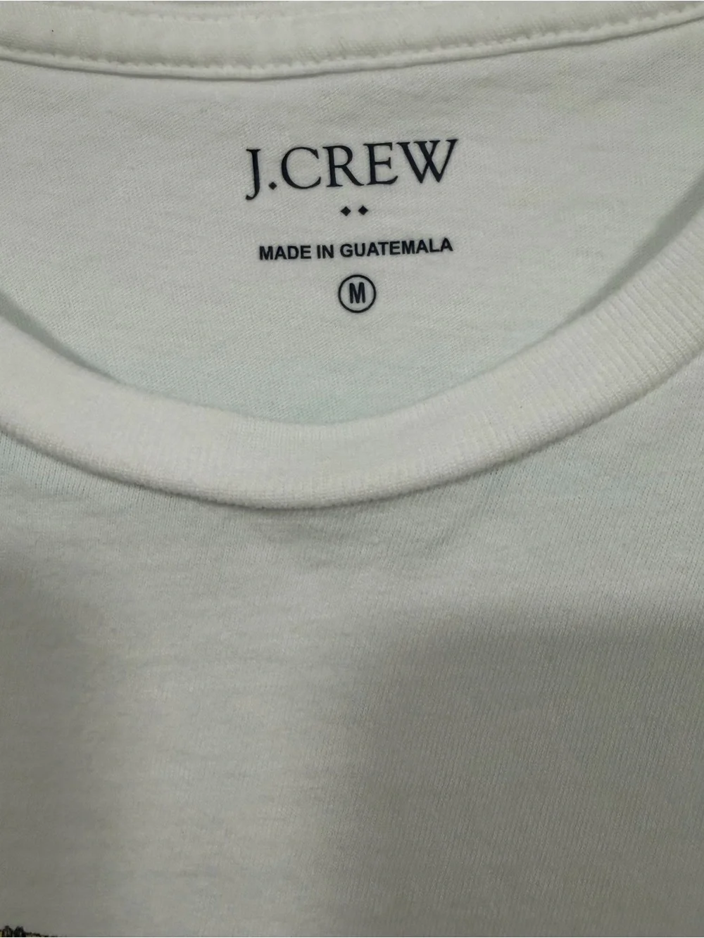 J. Crew Men’s White Short-Sleeve Tee with Light Blue Surf Van Graphic